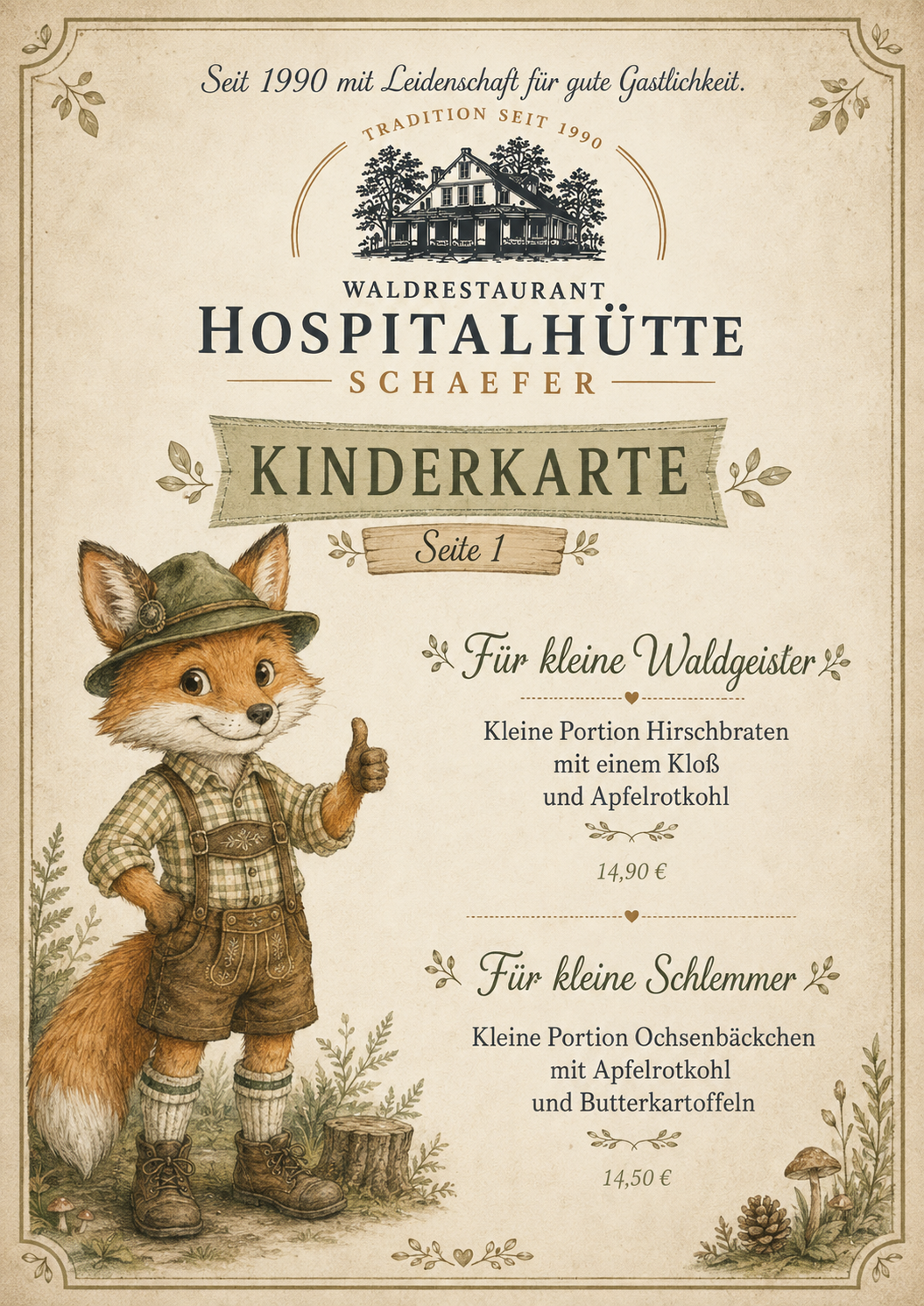Kinderkarte Hospitalhütte – Seite 1
