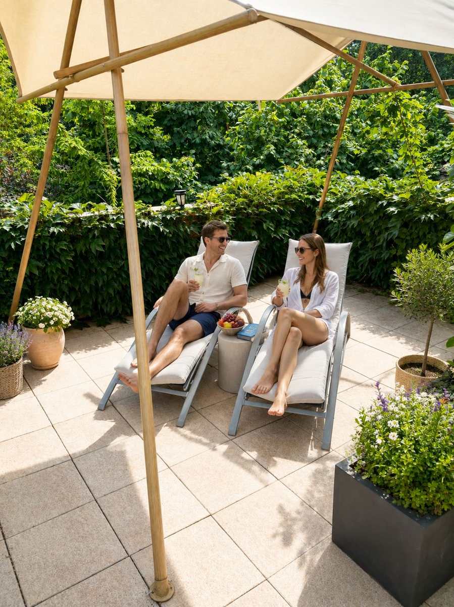 Dachterrasse im Sommer