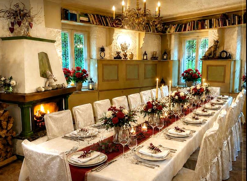 Festlich gedeckte Restaurant Galerie