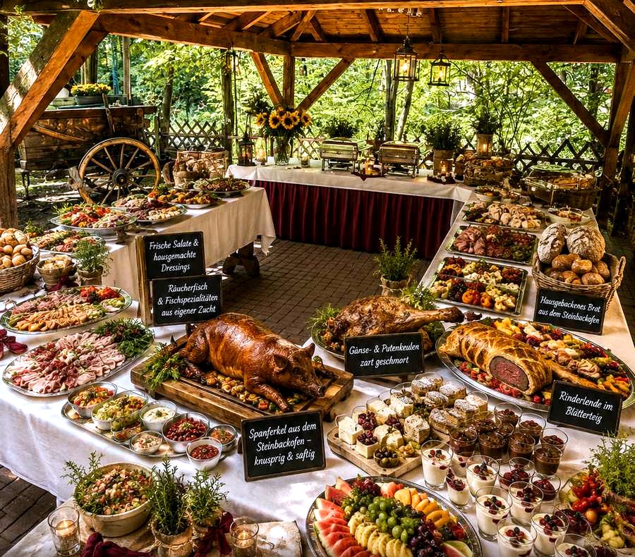 Großes Festbuffet der Hospitalhütte